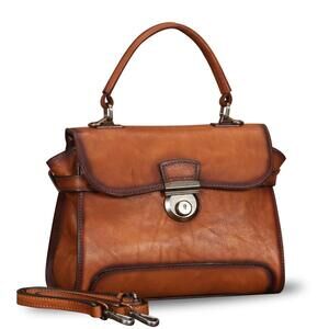 9780 Leather Satchel Crossbody Bags Handmade Vintage Top Handle Handbags